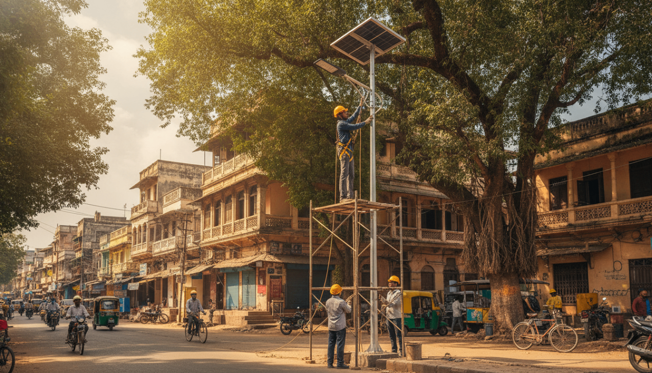 Street Light Pole & Solar Street Light